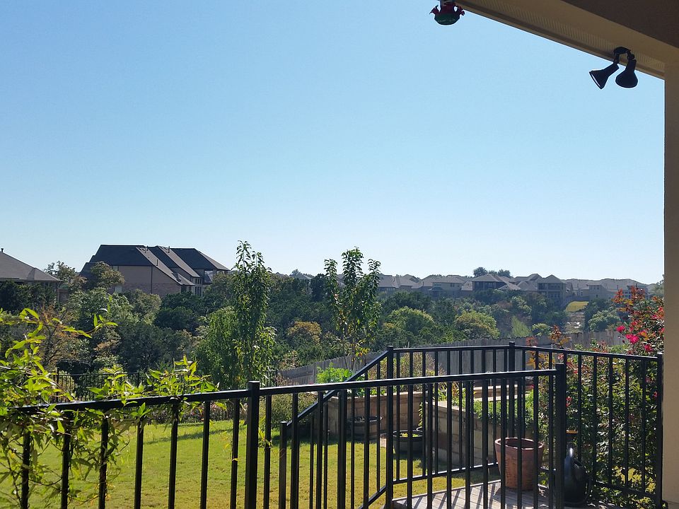 Back yard view in the summer
