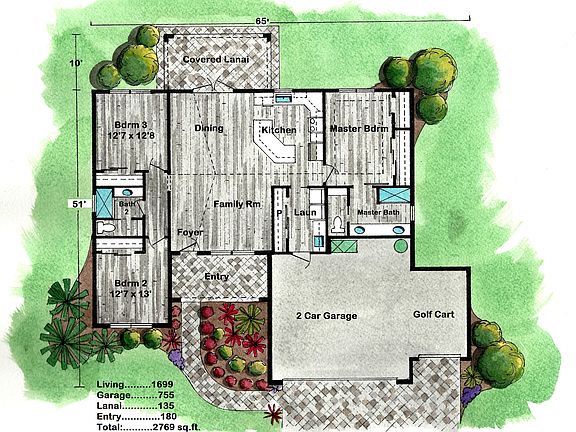 Juliette 3 Car Garage