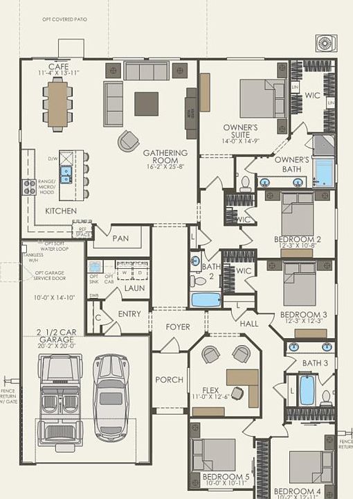 First Floor 5 br 3 ba