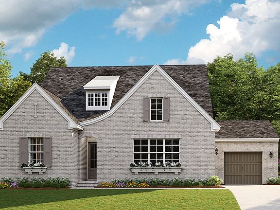 Covina B - English Cottage 3-Car Side Load Garage Note Renderings may show optional features