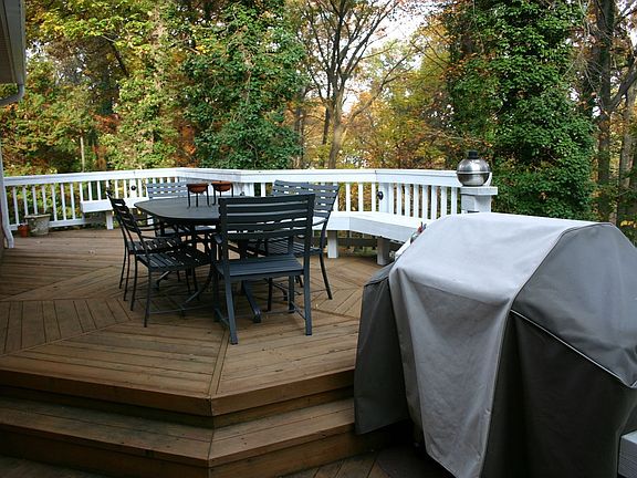 large private deck rear of house
