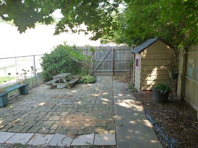 Large fenced yard