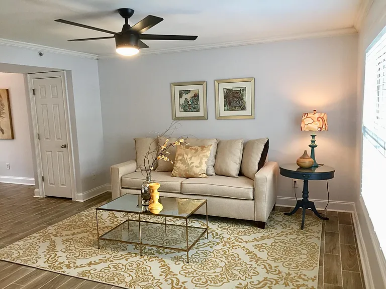 Entry View / Furnished Living Room