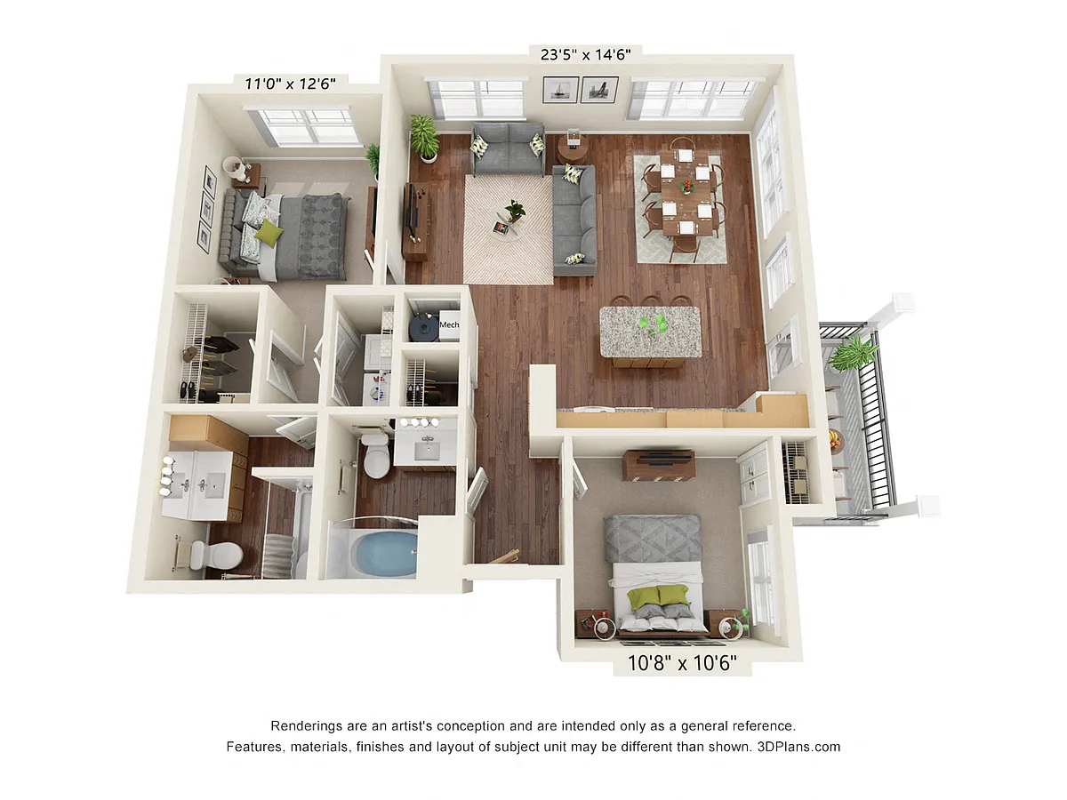 Floor plan Two Bedrooms - B5