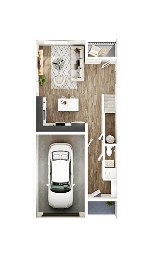 Floor plan 2 Bedroom, 2.5 Bathroom