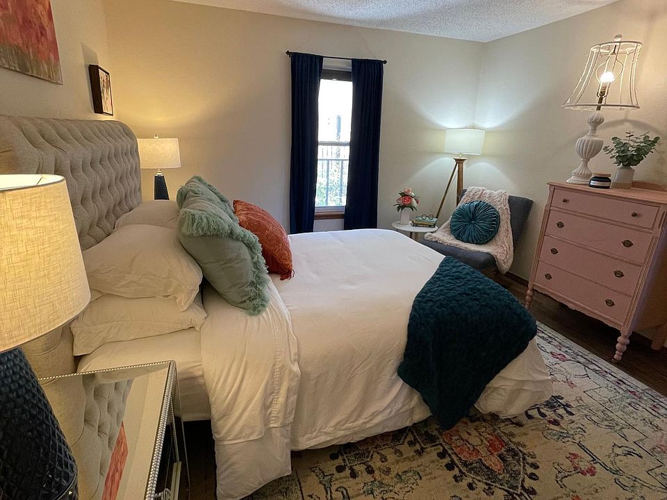 Bedroom has a large walk-in closet