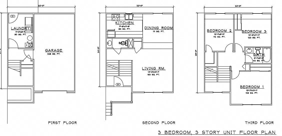 Floor plan 3 Bedroom TH