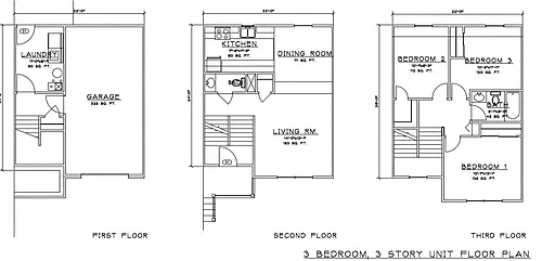 Floor plan 3 Bedroom TH
