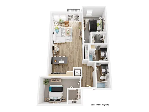 Floor plan Two Bed Two Bath J 1