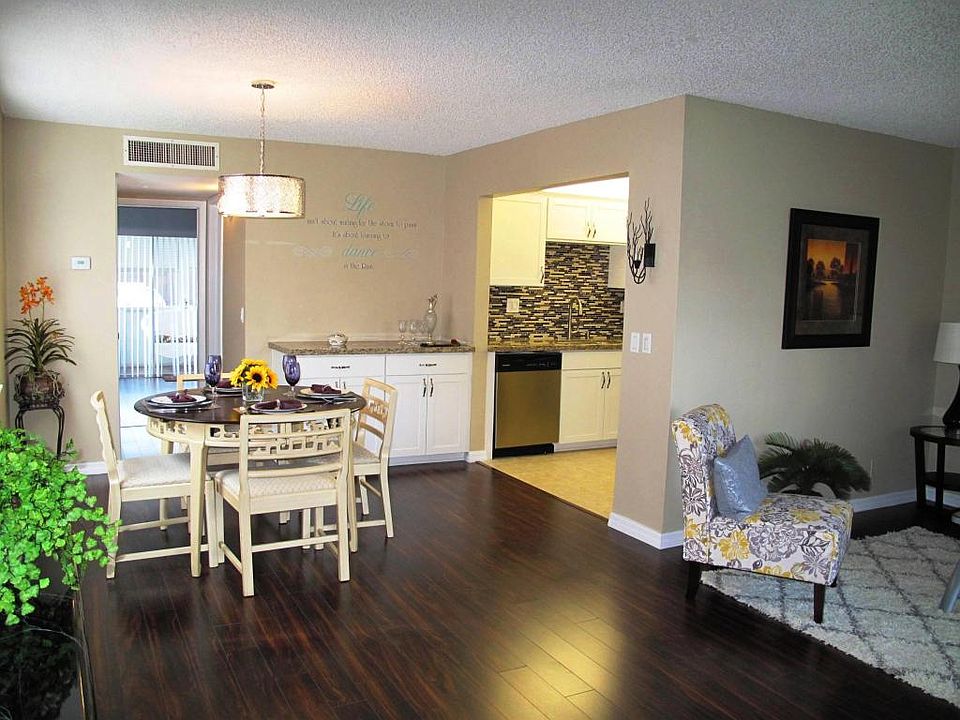 Kitchen, dining and living area