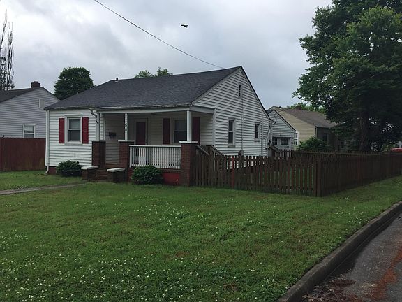 Side view of fenced in area