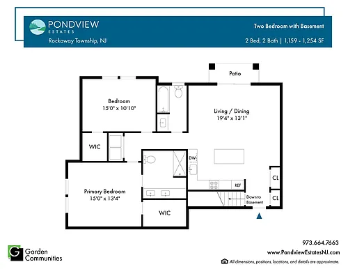Floor plan $2.67/sq.ft. - Two Bedroom with Basement