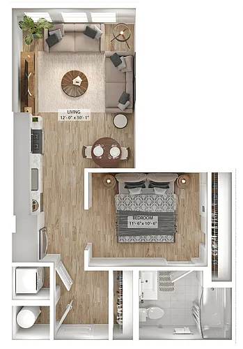 Floor plan Studio Den-S3