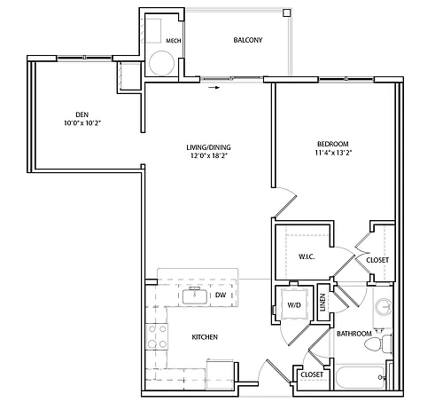 Floor plan A1ED - Den