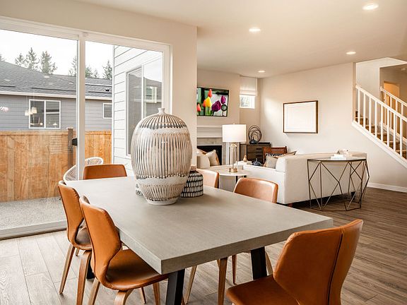 The quaint cafe overlooks the kitchen and the gathering room so you feel connected in every room of