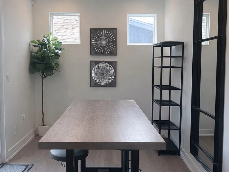 Light-filled dining area seamlessly connected to the kitchen and living space