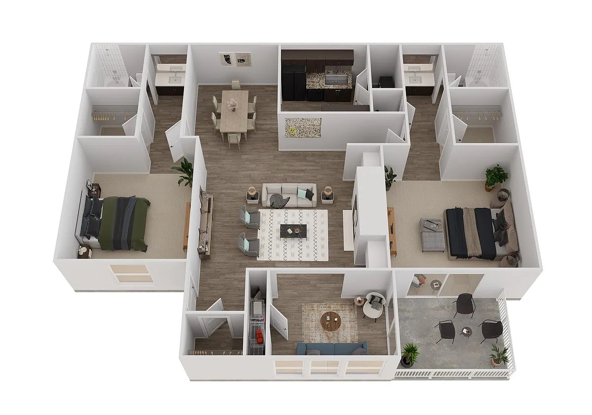 Floor plan 2ARL - 2 Bedroom - Luxe