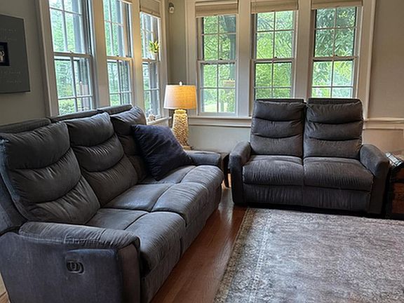 Living area opposite kitchen and dining area