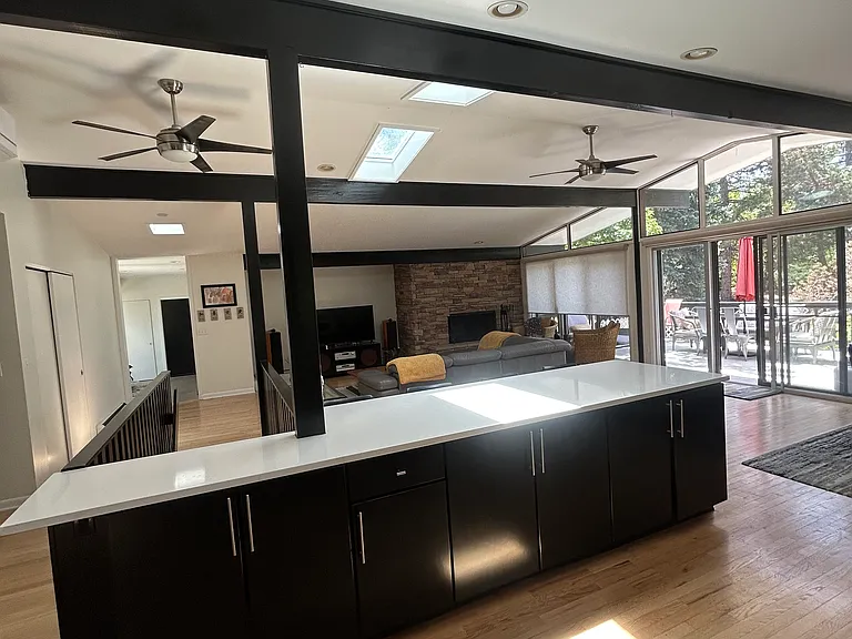 Main Level Open Living, Dining, Kitchen