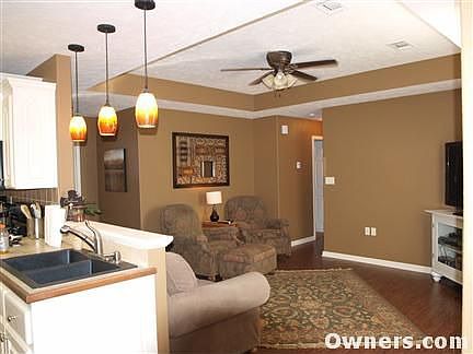 A view of the living room from kitchen