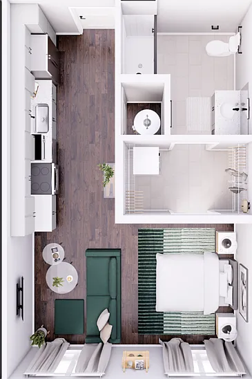 Midpoint East - 0A-ADA Floorplan Midpoint East - 0A-ADA Floorplan