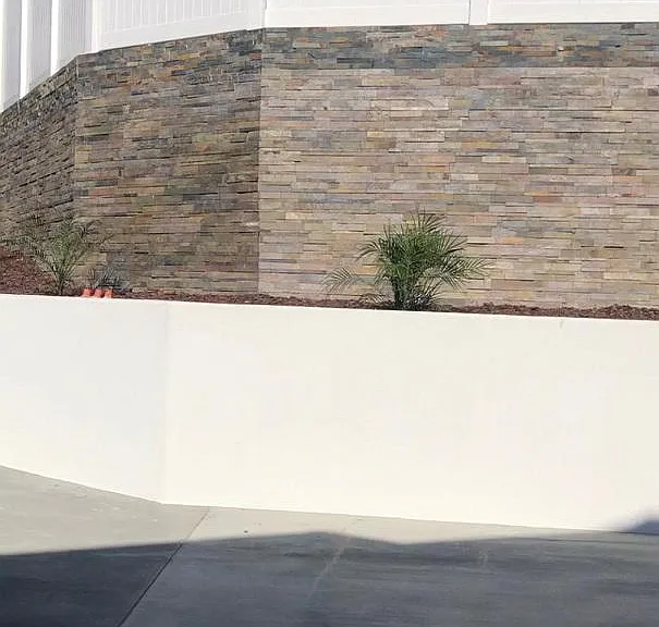 stone wall across from home