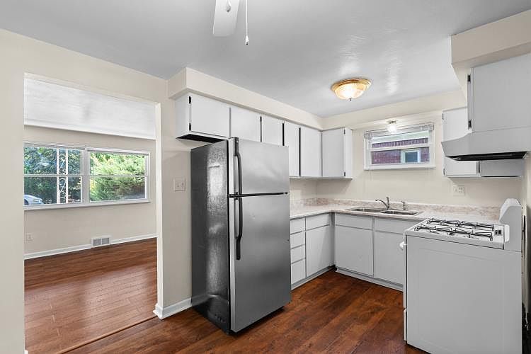 this kitchen is from lower unit but is very similar to the second floor unit.