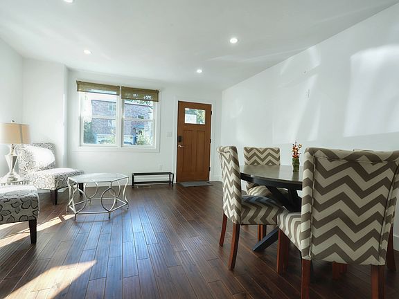 Living room and dining room