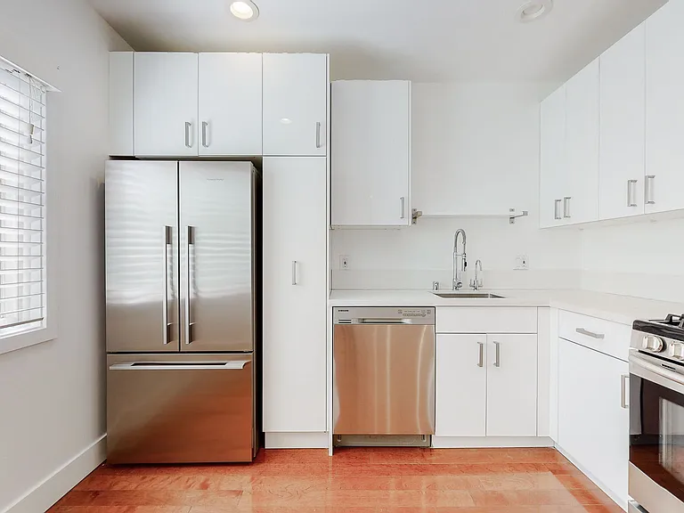 KITCHEN: ALL NEW STAINLESS-STEEL APPLIANCES INC. REFRIGERATOR, STOVE, DISHWASHER & MICROWAVE