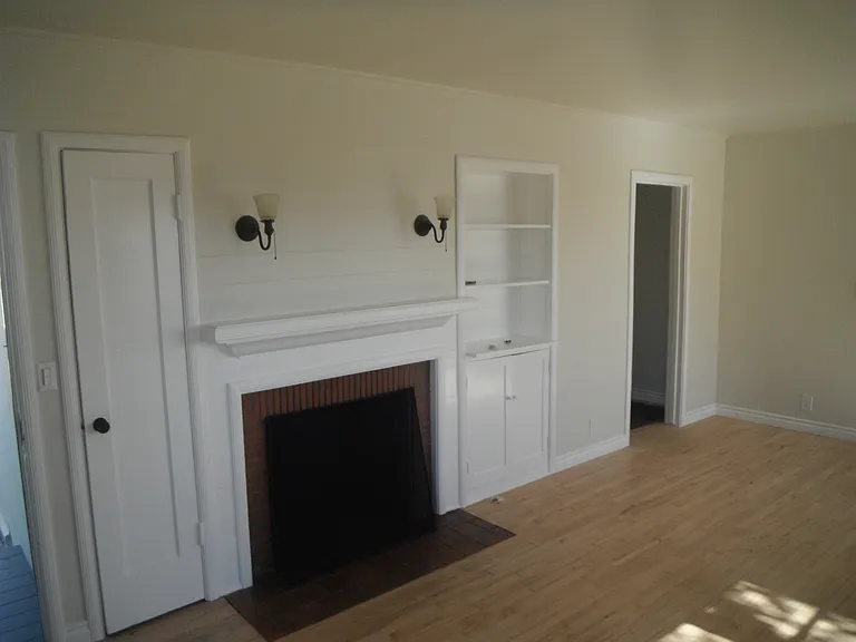 Fireplace/cabinets/closet