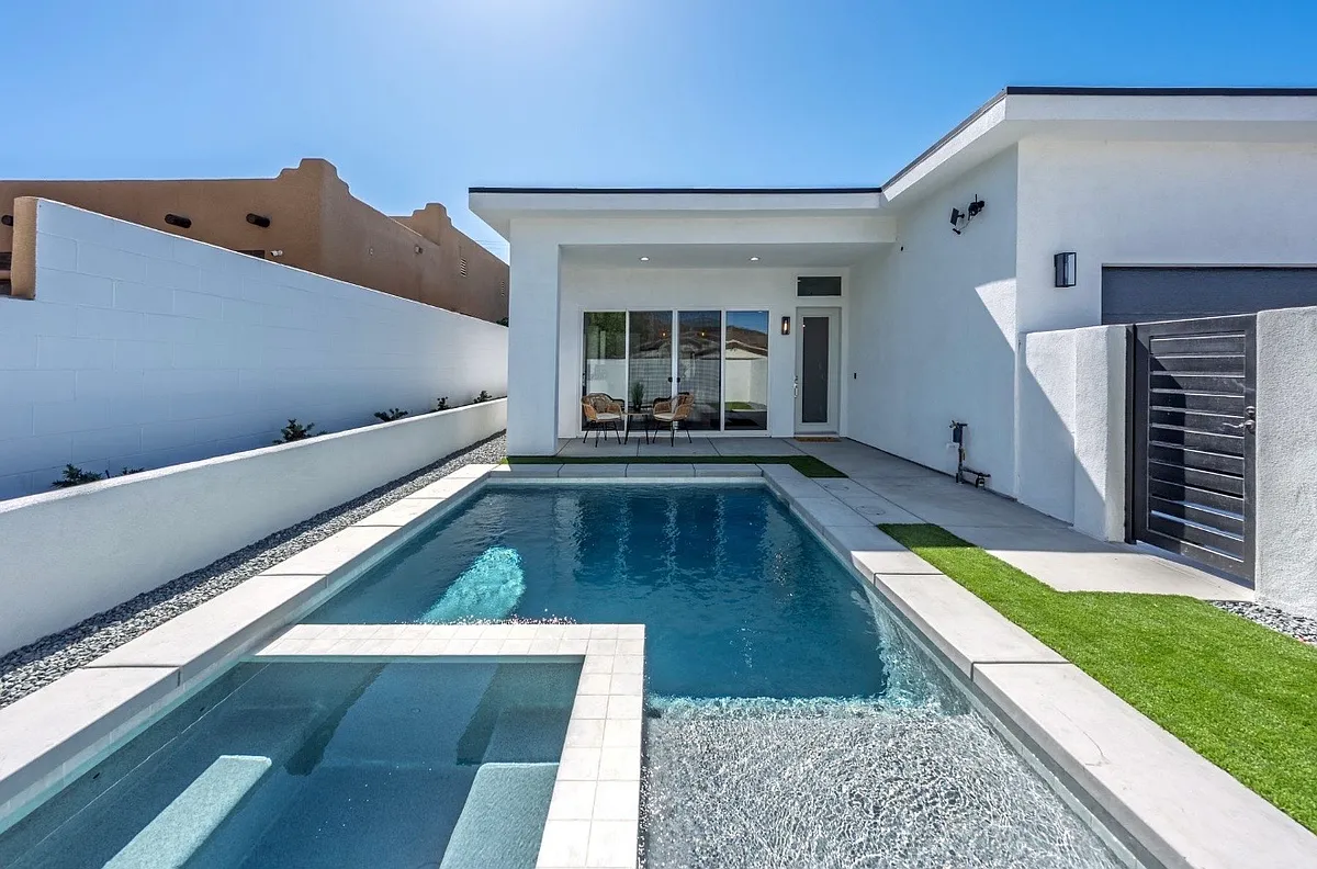 Eye-catching front-yard pool offers a rare blend of style, relaxation, and standout curb appeal. - 53145 Avenida Martinez