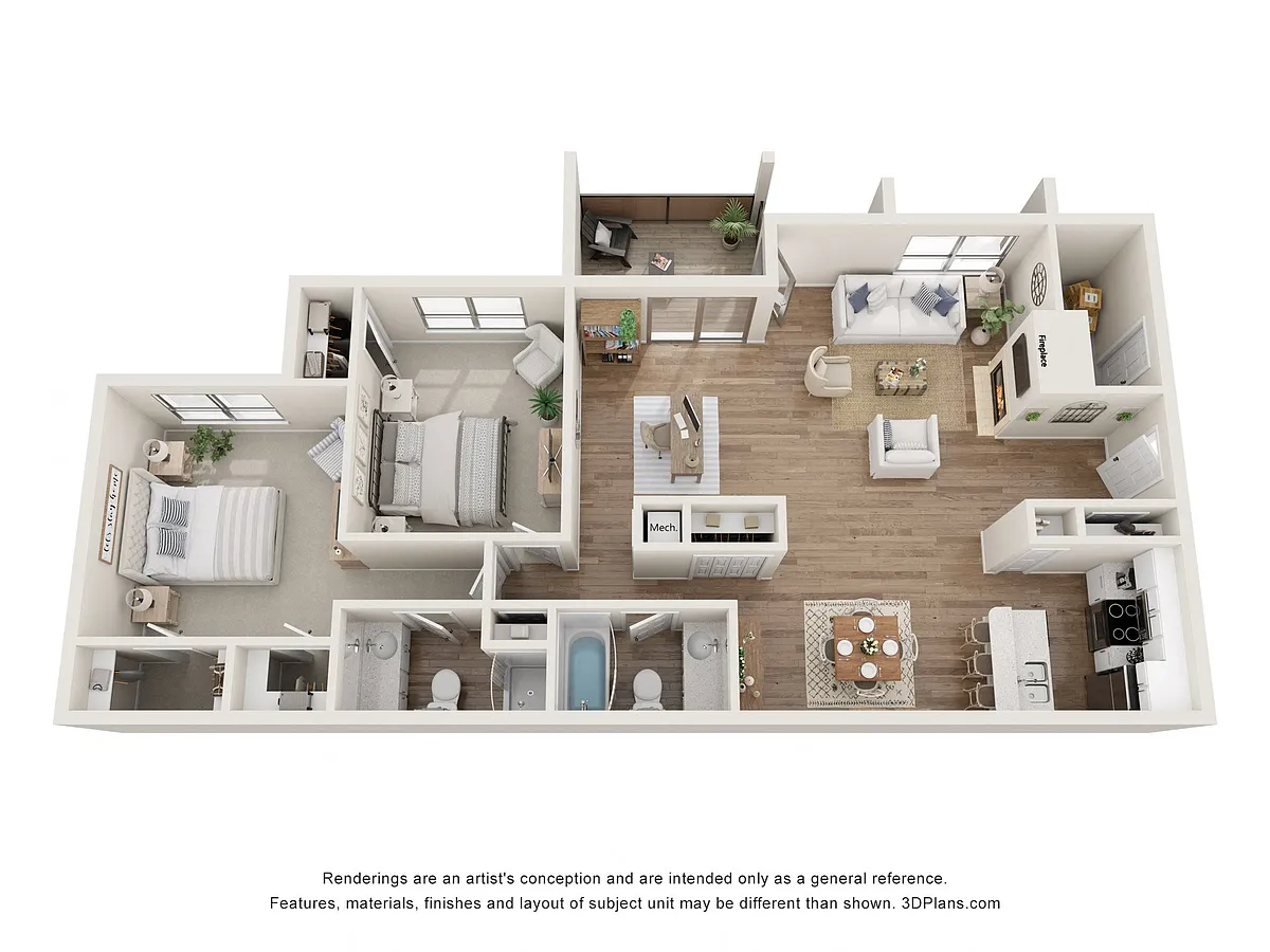 Floor plan Paloma | 2x2 + Den