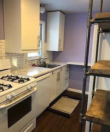 Ample kitchen storage.