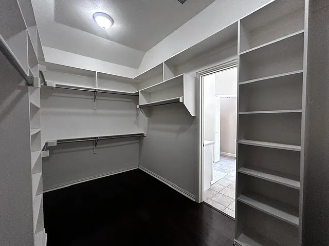 Huge walk-In closet off primary