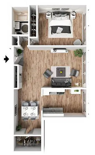 Floor plan One Bedroom Deluxe | OP1