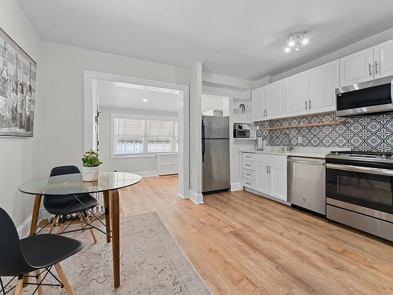 Family room adjoins the kitchen and dining area