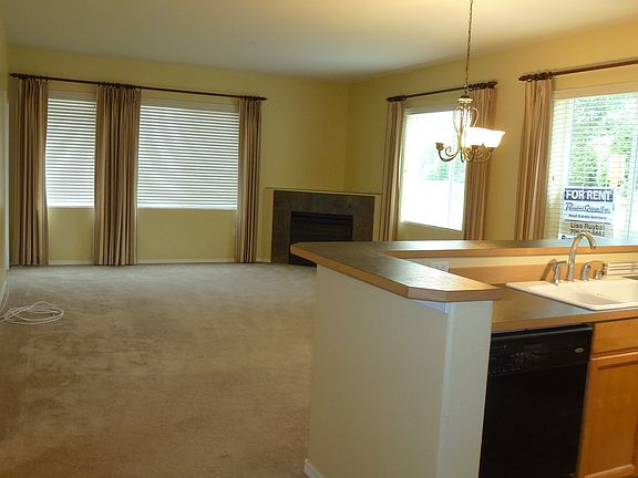 Living room open to kitchen
