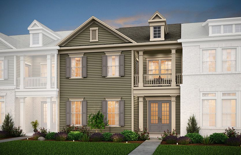 Fairmont Exterior 6 features siding, covered porch and deck, and 2 car rear garage