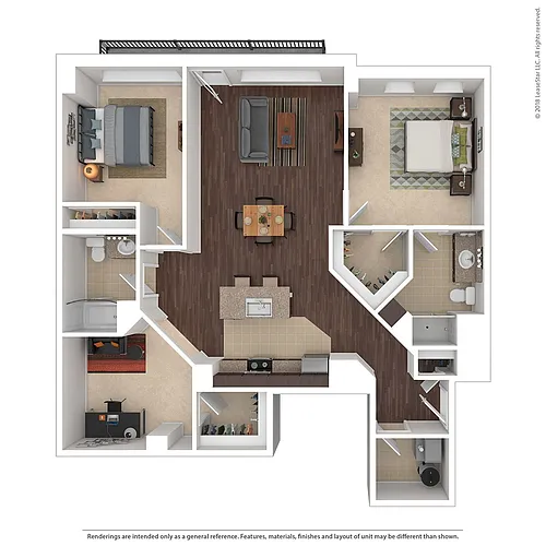 Floor plan B13 (Den)