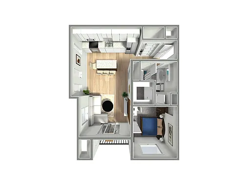 Floor plan 1X1 D
