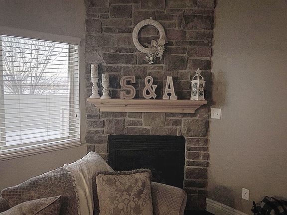 fireplace in living room 