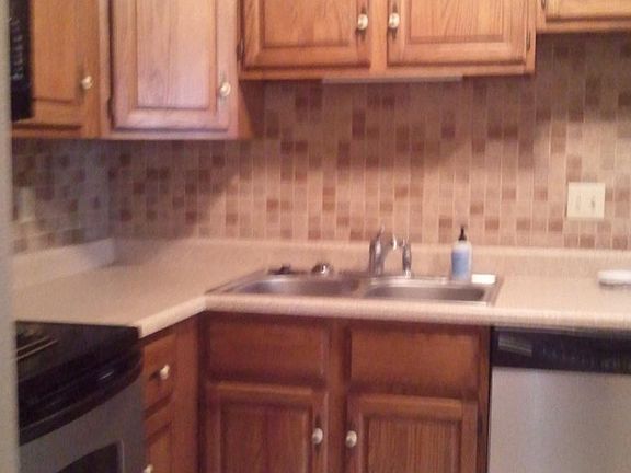 kitchen with tile backsplash