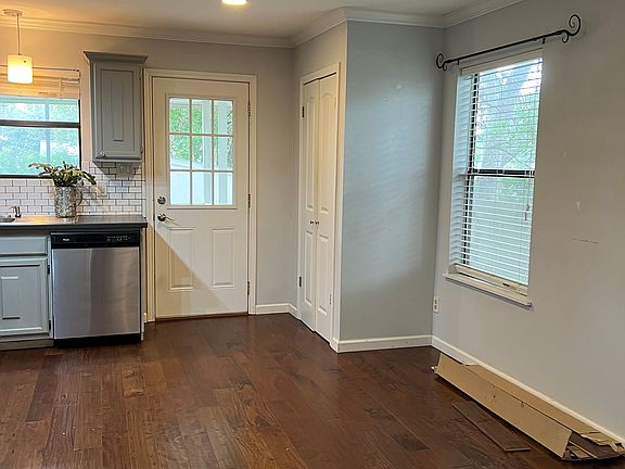 Kitchen with dining space, pantry and back porch access
