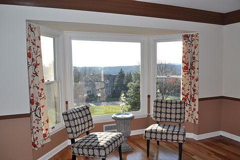 Living Room Bay window with views