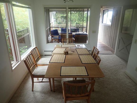 Dining, inside and on screened-in porch
