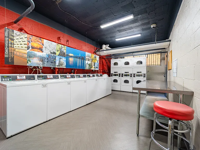 Card-operated laundry room