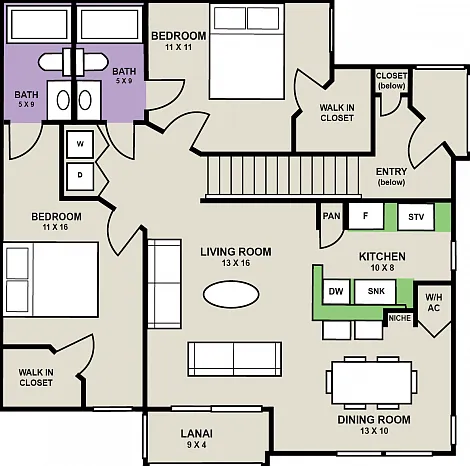 The Pelican with Garage 2 Bed/ 2 Bath The Pelican with Garage 2 Bed/ 2 Bath