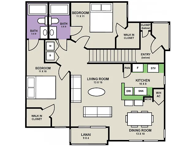 Floor plan The Pelican w/Garage