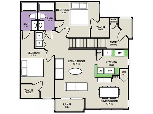 Floor plan The Pelican w/Garage