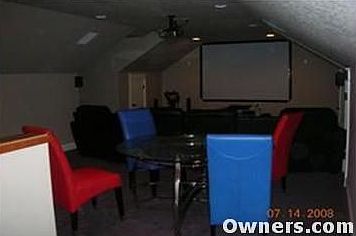 Large Bonus/Theatre Room with Finished Storage Areas
